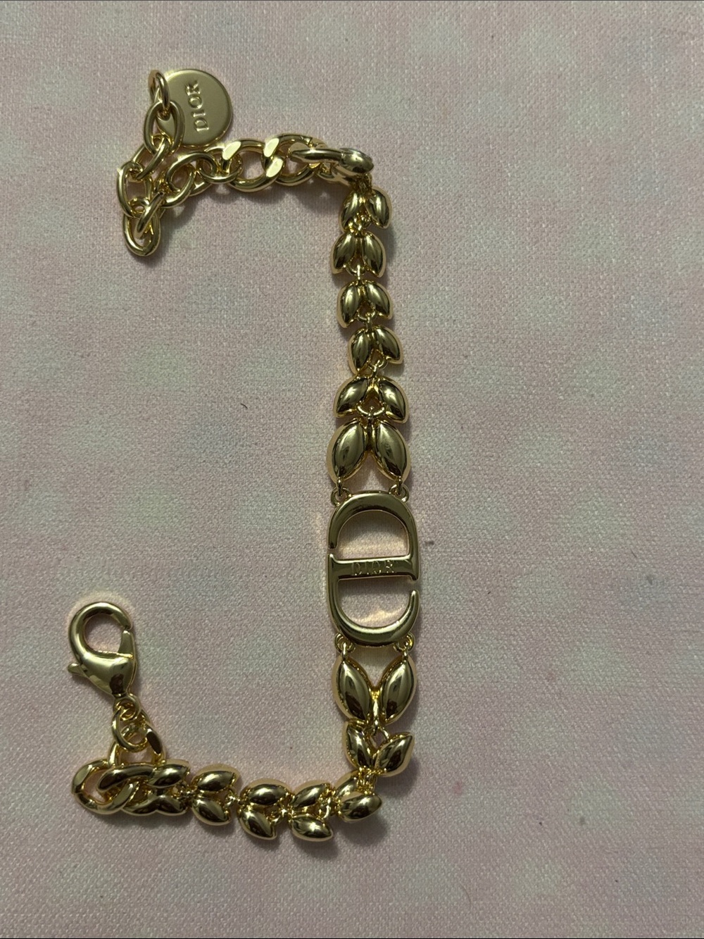 Dior Gold-tone Crystal CD Emblem Bracelet - Picture 4 of 5